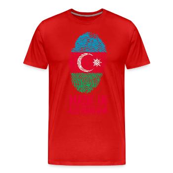 Made In Azerbaijan / Azerbaijan / Azərbaycan - Men's Premium Organic T-Shirt - red - Front - Damien (186cm)