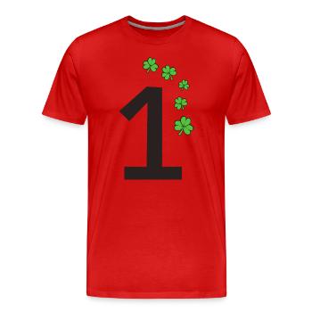 1 - Männer Premium Bio T-Shirt - Rot - Vorne - Damien (186cm)