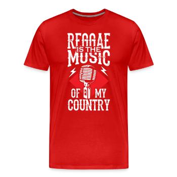 Reggae is the Music of my Country - Männer Premium Bio T-Shirt - Rot - Vorne - Damien (186cm)
