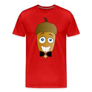 Eichel - Männer Premium Bio T-Shirt - Rot - Vorne - Damien (186cm)