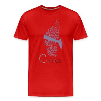 Corsica - Men's Premium Organic T-Shirt - red - Front - Damien (186cm)
