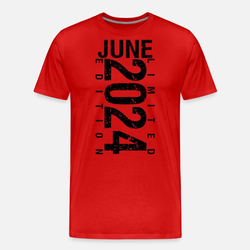 Geburtstag Juni 2024 Juni im Juni 2024 geboren - Männer Premium Bio T-Shirt - Rot