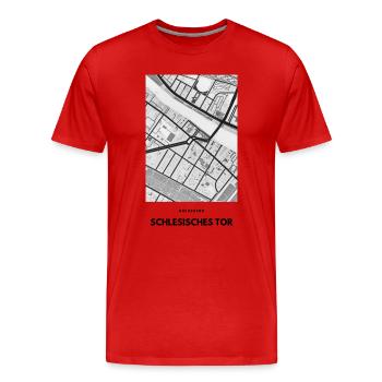 Schlesisches Tor Kreuzberg 36 Berlin - Männer Premium Bio T-Shirt - Rot - Vorne - Damien (186cm)