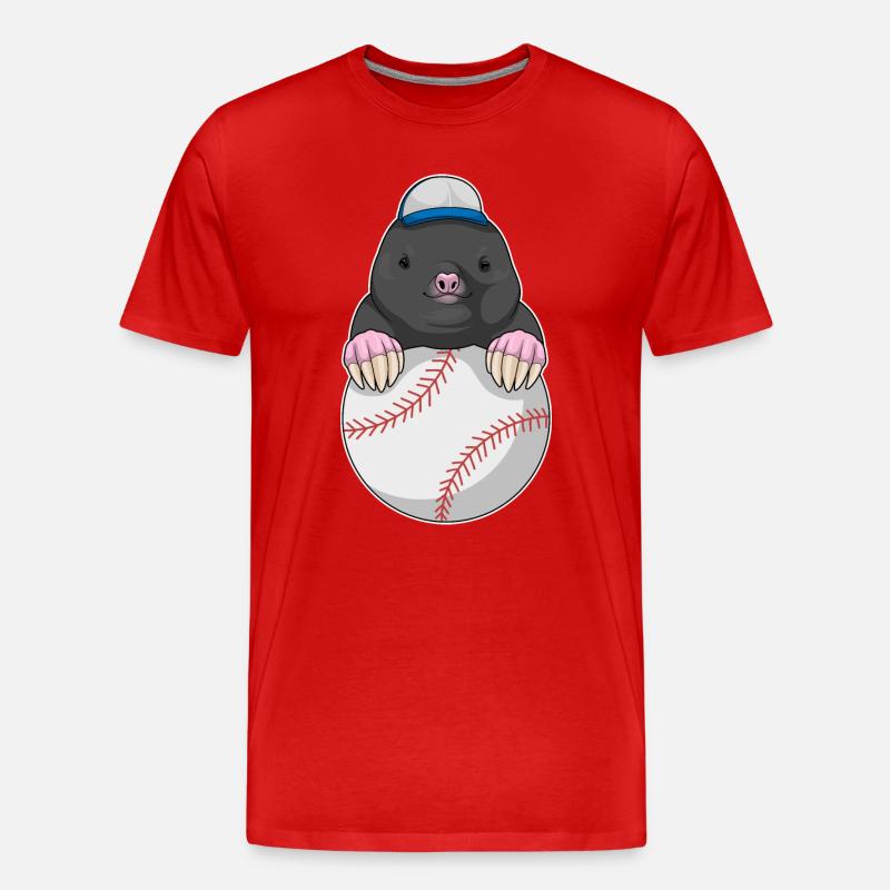 Mole Cap Baseball - T-shirt bio Premium Homme - rouge