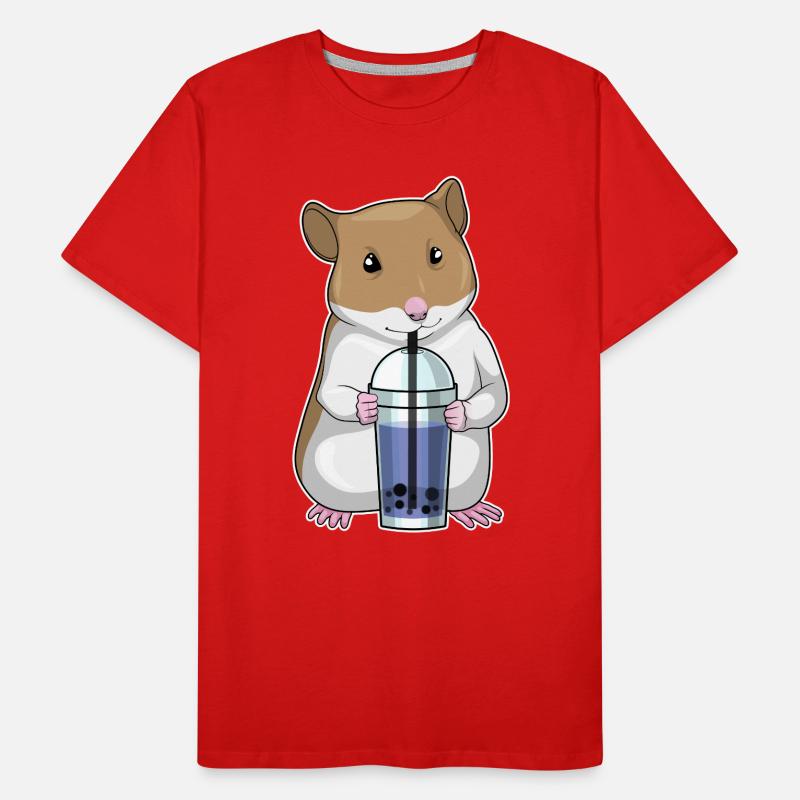 Hamster Bubble Tea Men's Premium Organic T-Shirt