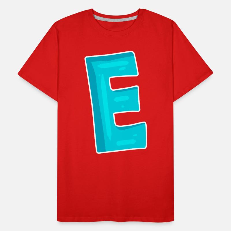 Buchstabe E Anfangsbuchstabe Zeichen Männer Premium Bio T-Shirt