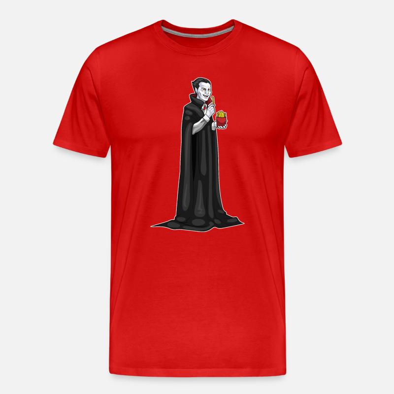 Frites d’Halloween vampire - T-shirt bio Premium Homme - rouge