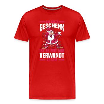 Tir à l’arc Tir à l’arc Tir à l’arc - T-shirt bio Premium Homme - rouge - Devant - Damien (186cm)