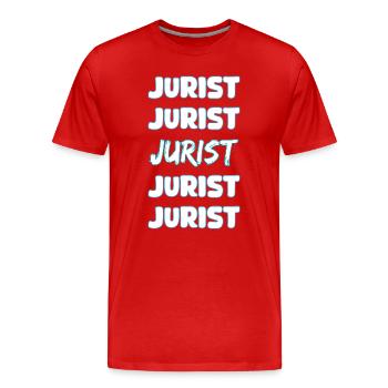 Jurist als Beruf - Männer Premium Bio T-Shirt - Rot - Vorne - Damien (186cm)