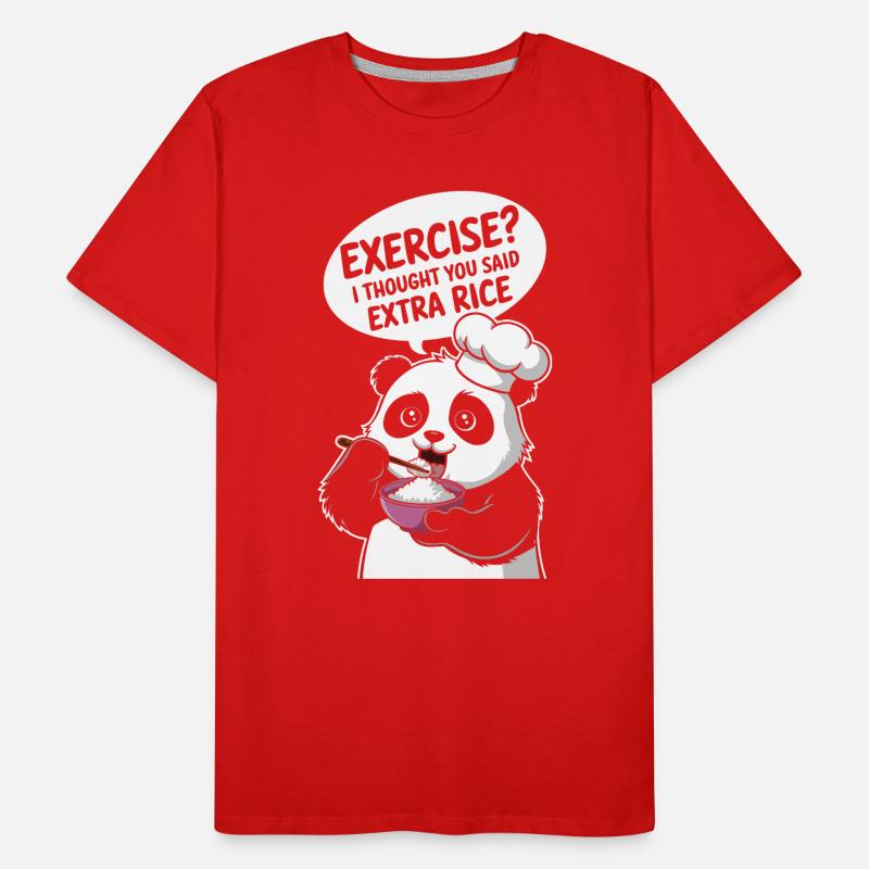 Panda Küchenchef Extra Rice Männer Premium Bio T-Shirt