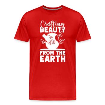 Artistes de la poterie artisanale de la poterie de beauté - T-shirt bio Premium Homme - rouge - Devant - Damien (186cm)