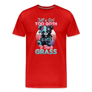 Pastel Goth Soft Goth Gaming Gamer - T-shirt bio Premium Homme - rouge - Devant - Damien (186cm)