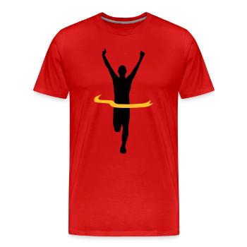 Sieger Gewinner - Männer Premium Bio T-Shirt - Rot - Vorne - Damien (186cm)