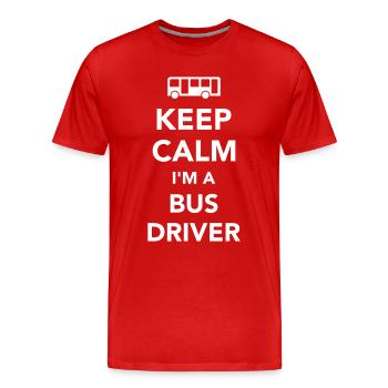 Busfahrer - Männer Premium Bio T-Shirt - Rot - Vorne - Damien (186cm)