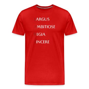 Lars - Männer Premium Bio T-Shirt - Rot - Vorne - Damien (186cm)