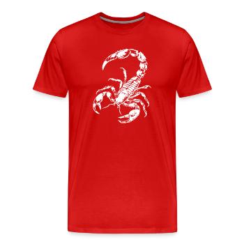 Scorpion - T-shirt bio Premium Homme - rouge - Devant - Damien (186cm)