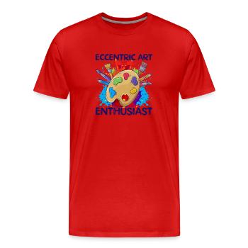 Artiste cool excentrique n’est pas un cadeau de peintre artistique - T-shirt bio Premium Homme - rouge - Devant - Damien (186cm)
