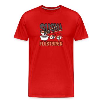 Lovers of Japanese cuisine Sushi Whisperer Sushi - Men's Premium Organic T-Shirt - red - Front - Damien (186cm)