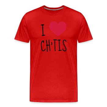 Ch'ti / Nord / Chti / Ch'ti mi / Nordiste - Männer Premium Bio T-Shirt - Rot - Vorne - Damien (186cm)