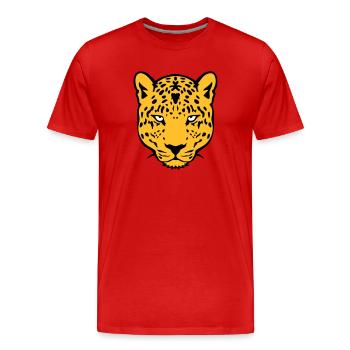 leopards animal sauvage 30 - T-shirt bio Premium Homme - rouge - Devant - Damien (186cm)