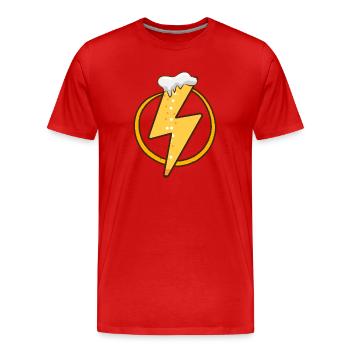 Bier Biergarten Trinkspruch Bierbauch Biertrinker - Männer Premium Bio T-Shirt - Rot - Vorne - Damien (186cm)