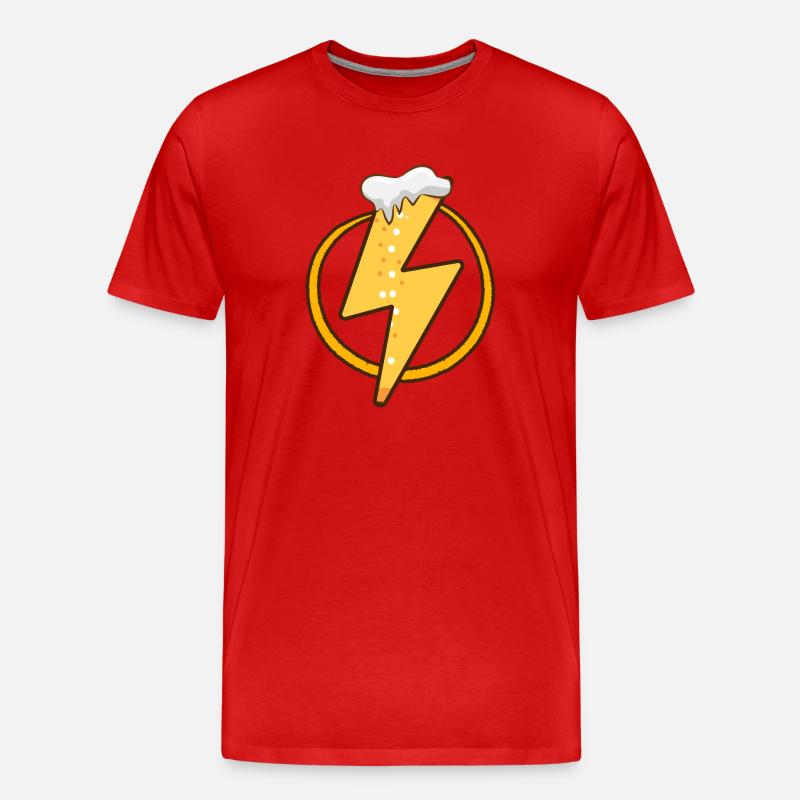 Bier Biergarten Trinkspruch Bierbauch Biertrinker - Männer Premium Bio T-Shirt - Rot