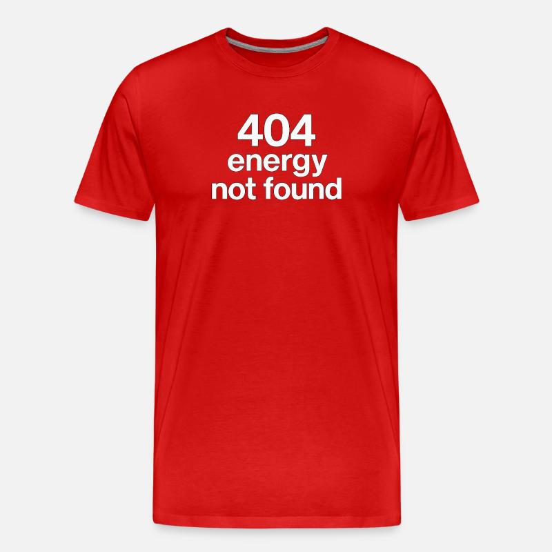 404 energy not found - Männer Premium Bio T-Shirt - Rot