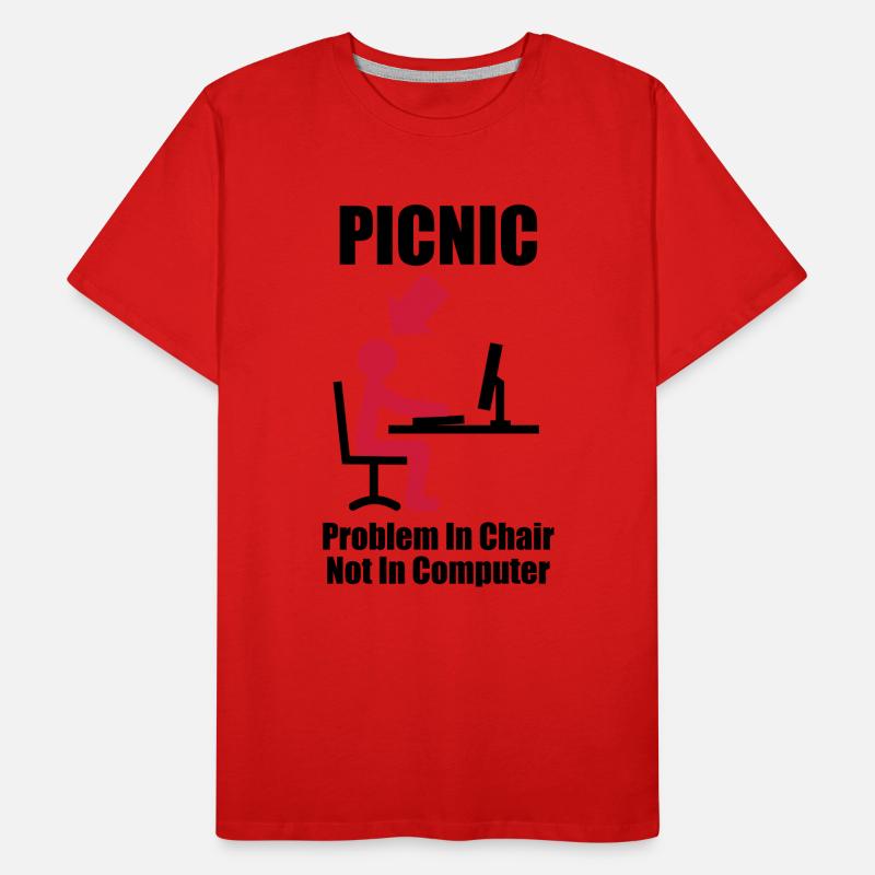 PICNIC - Problem in Chair, not in Computer - T-shirt bio Premium Homme