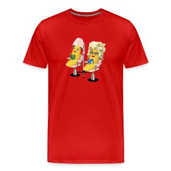 maïs au salon de coiffure - T-shirt bio Premium Homme - rouge - Devant - Damien (186cm)