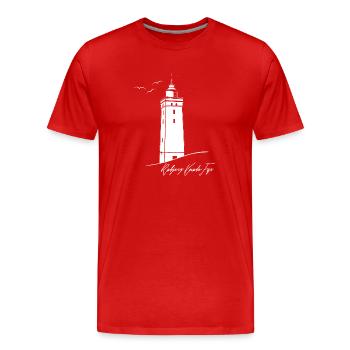 Dänemark Rubjerg Knude Leuchtturm Urlaub - Männer Premium Bio T-Shirt - Rot - Vorne - Damien (186cm)