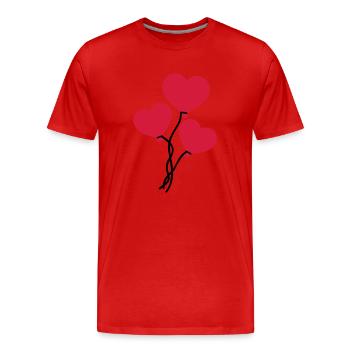 Balloon - Men's Premium Organic T-Shirt - red - Front - Damien (186cm)