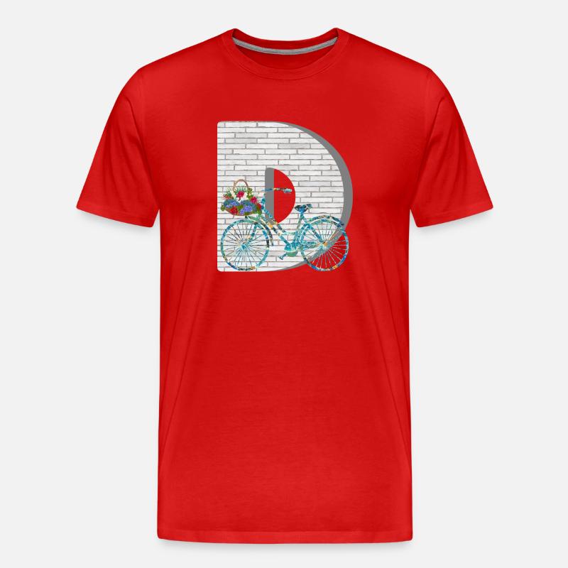 fahrrad e 100 d - Männer Premium Bio T-Shirt - Rot