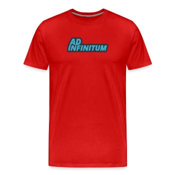 Ad Infinitum - Latin Sentence - To Infinity - Men's Premium Organic T-Shirt - red - Front - Damien (186cm)