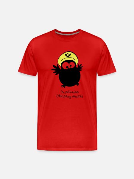 OWL / / pigeon (illustration similar) - Men's Premium Organic T-Shirt - red