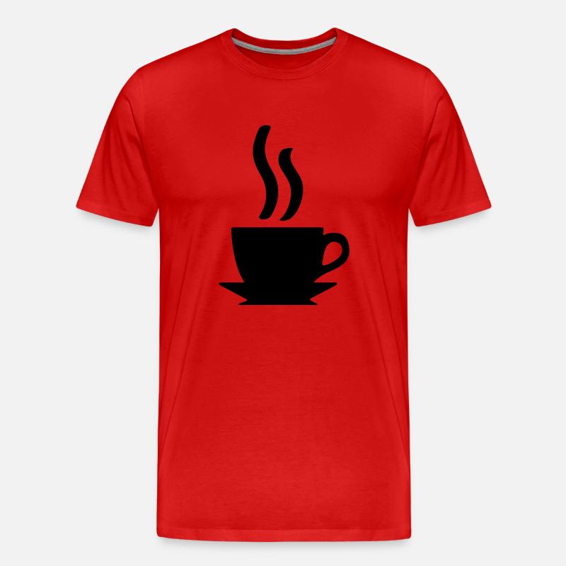 Kaffe oder Tee - Männer Premium Bio T-Shirt - Rot