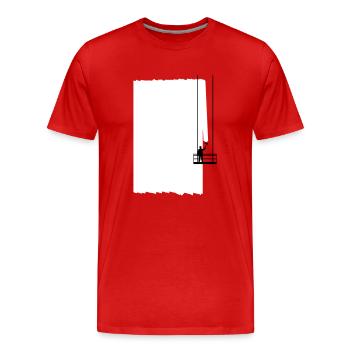 façades Peinture - T-shirt bio Premium Homme - rouge - Devant - Damien (186cm)