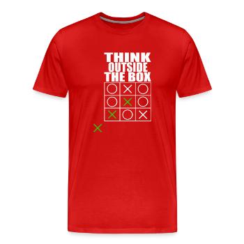 sortir des sentiers battus - T-shirt bio Premium Homme - rouge - Devant - Damien (186cm)