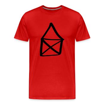 the house - T-shirt bio Premium Homme - rouge - Devant - Damien (186cm)