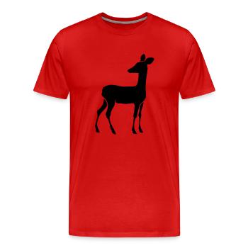 Hind - Men's Premium Organic T-Shirt - red - Front - Damien (186cm)