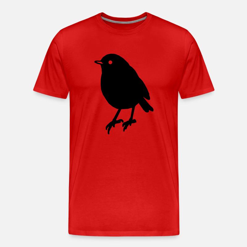 Vogel Bird Geschenk Geschenkidee - Männer Premium Bio T-Shirt - Rot