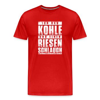 Shisha - Kohle & Schlauch - Männer Premium Bio T-Shirt - Rot - Vorne - Damien (186cm)