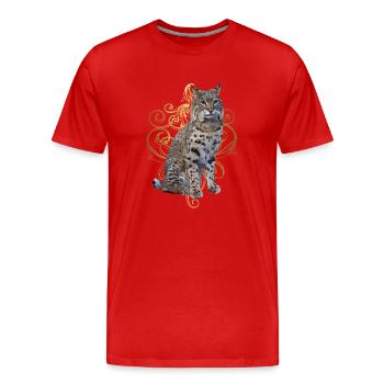 Lynx - T-shirt bio Premium Homme - rouge - Devant - Damien (186cm)