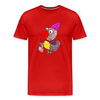 TV ist scheiße - Männer Premium Bio T-Shirt - Rot - Vorne - Damien (186cm)