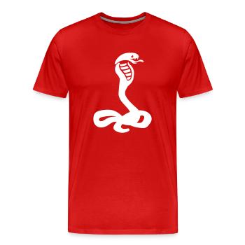 Snake Cobra - Men's Premium Organic T-Shirt - red - Front - Damien (186cm)