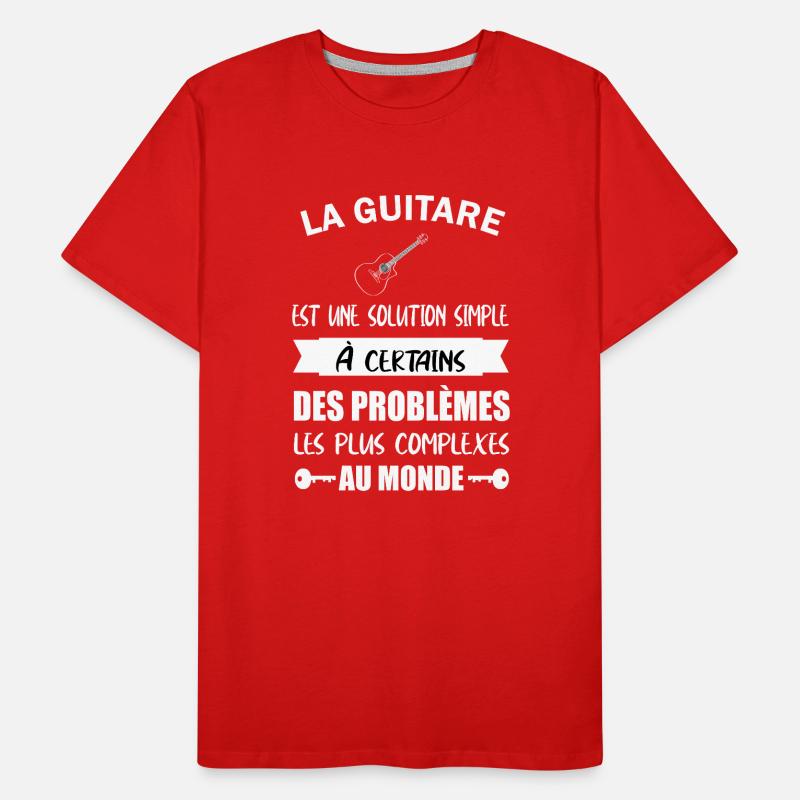 La guitare est une solution simple à certains T-shirt bio Premium Homme