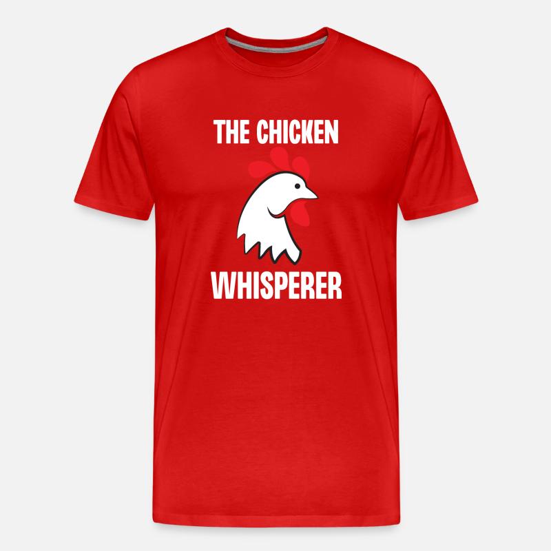 Der Hühnerflüsterer - Männer Premium Bio T-Shirt - Rot