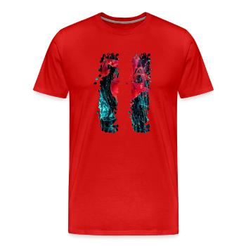 Style rétro - T-shirt bio Premium Homme - rouge - Devant - Damien (186cm)