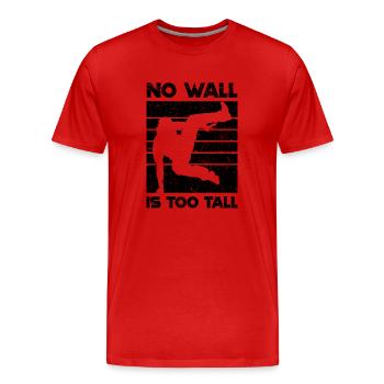 Parkour Geschenkideen - Männer Premium Bio T-Shirt - Rot - Vorne - Damien (186cm)