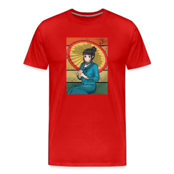 Laos Laos Laotian Fille Robe Lao I Cadeau - T-shirt bio Premium Homme - rouge - Devant - Damien (186cm)