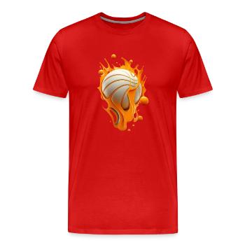 Fusion du basketball - T-shirt bio Premium Homme - rouge - Devant - Damien (186cm)